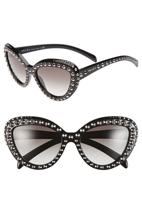 prada cateye glasses|Prada cat eye studded sunglasses.